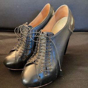 LAMB platform Heels black/gold